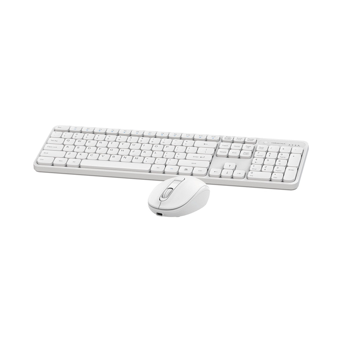 VolkanoX Garnet Bluetooth Wireless Keyboard and Mouse Combo - White