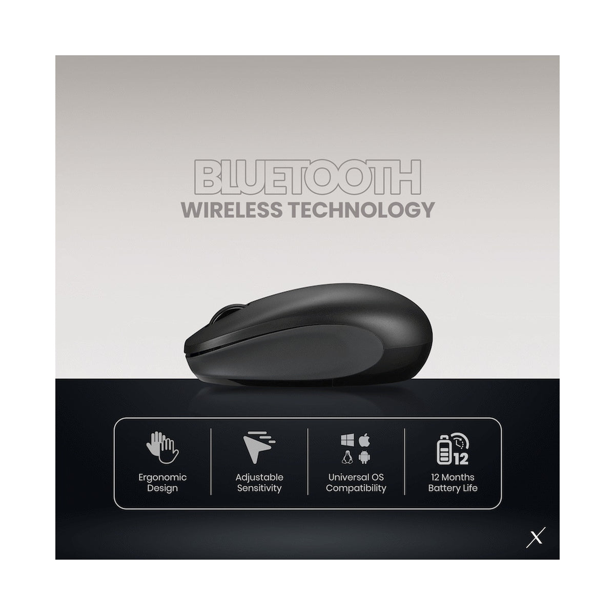VolkanoX Magma Bluetooth Wireless Mouse - Graphite