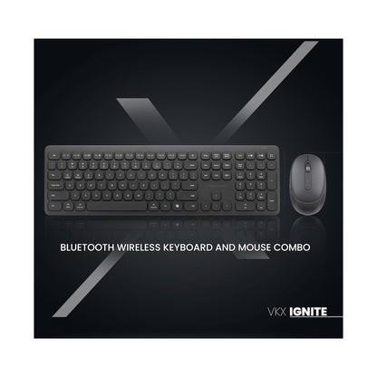 VolkanoX Ignite Bluetooth Wireless Keyboard and Mouse Combo - Graphite