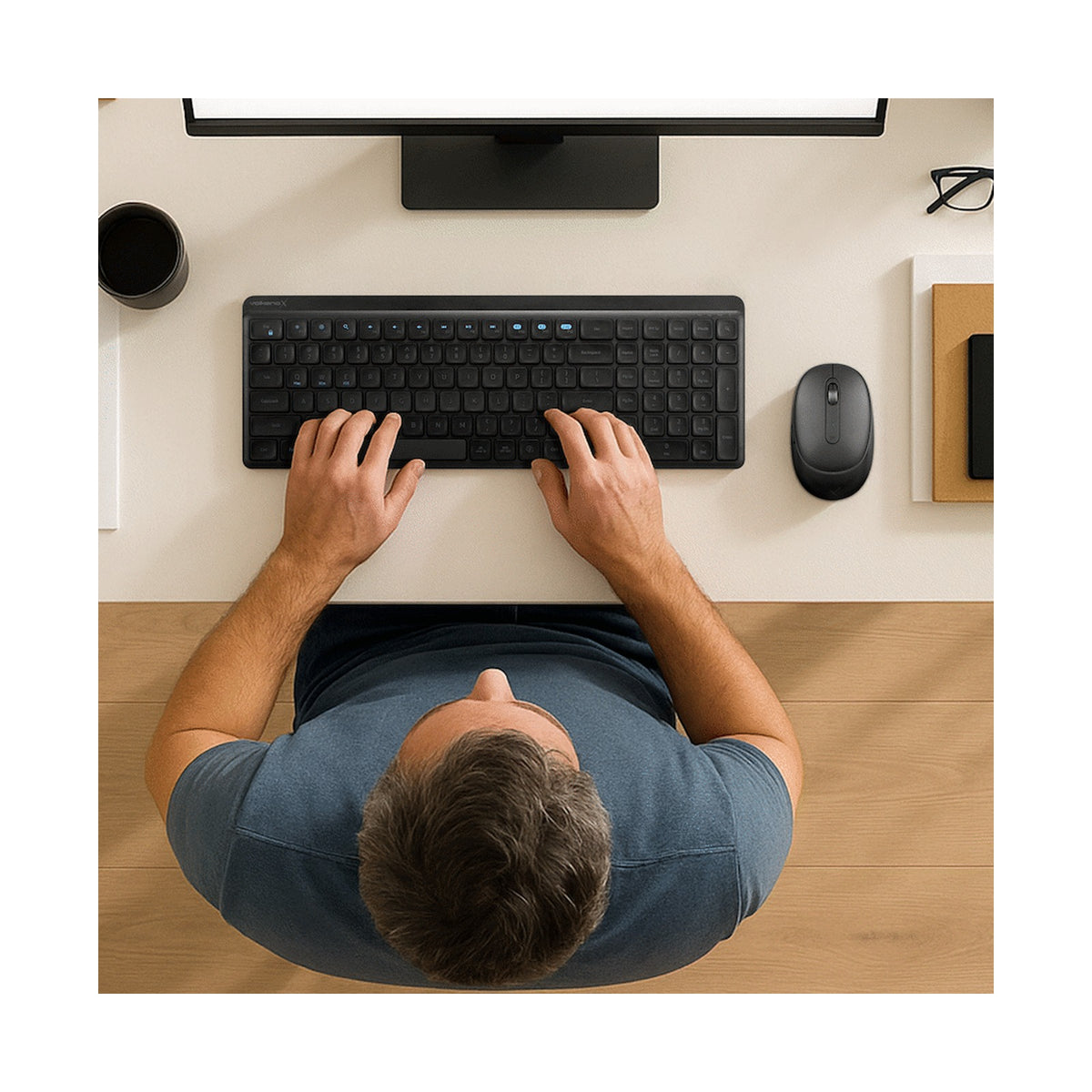 VolkanoX Scorch Bluetooth Wireless Keyboard and Mouse Combo - Graphite