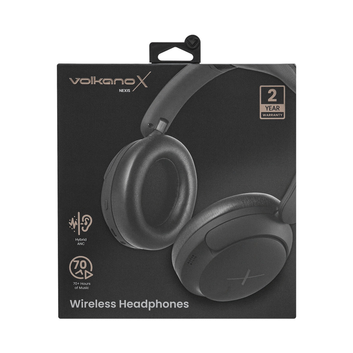 VolkanoX Nexis Hybrid Active Noise Cancelling Headphones - Black