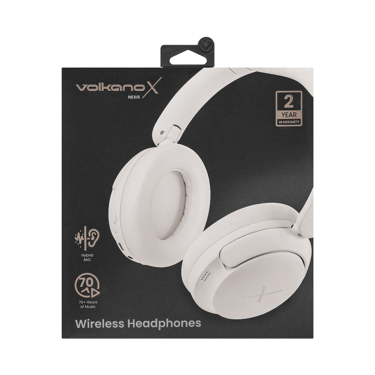 VolkanoX Nexis Hybrid Active Noise Cancelling Headphones - Nude