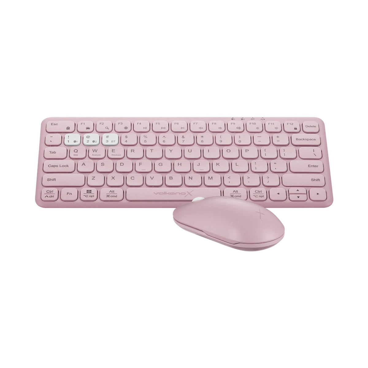 VolkanoX Blaze Bluetooth Wireless Keyboard and Mouse Combo - Rose