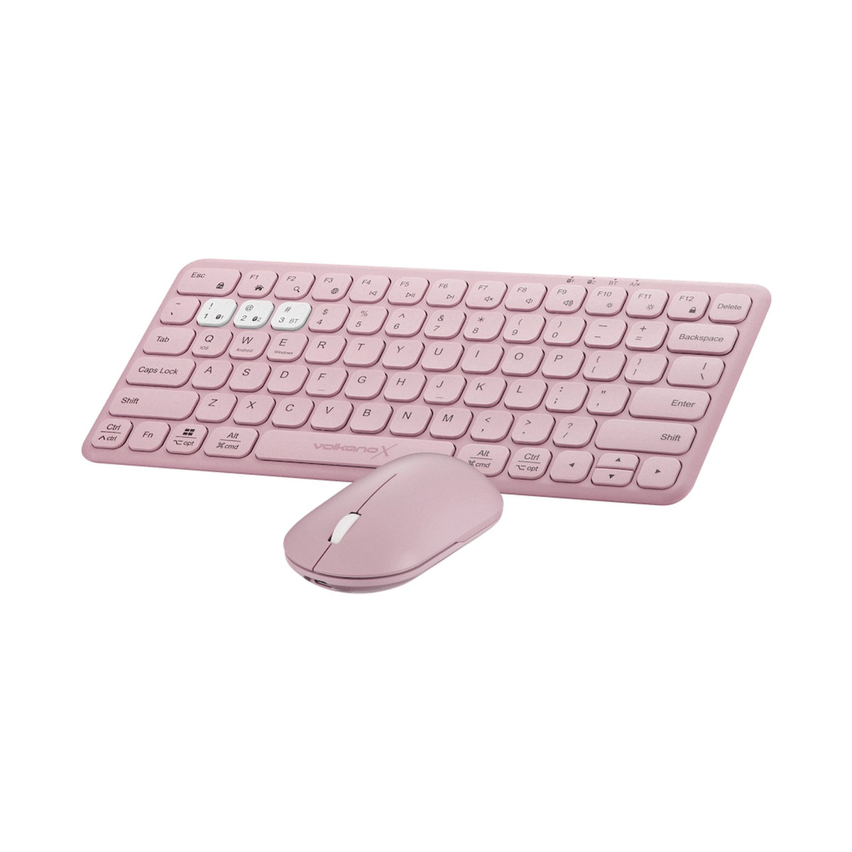 VolkanoX Blaze Bluetooth Wireless Keyboard and Mouse Combo - Rose
