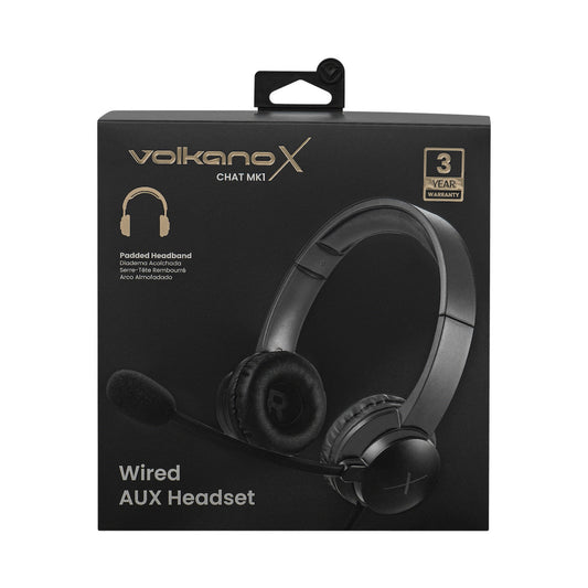 VolkanoX Chat Mk1 Series AUX Headset - Graphite