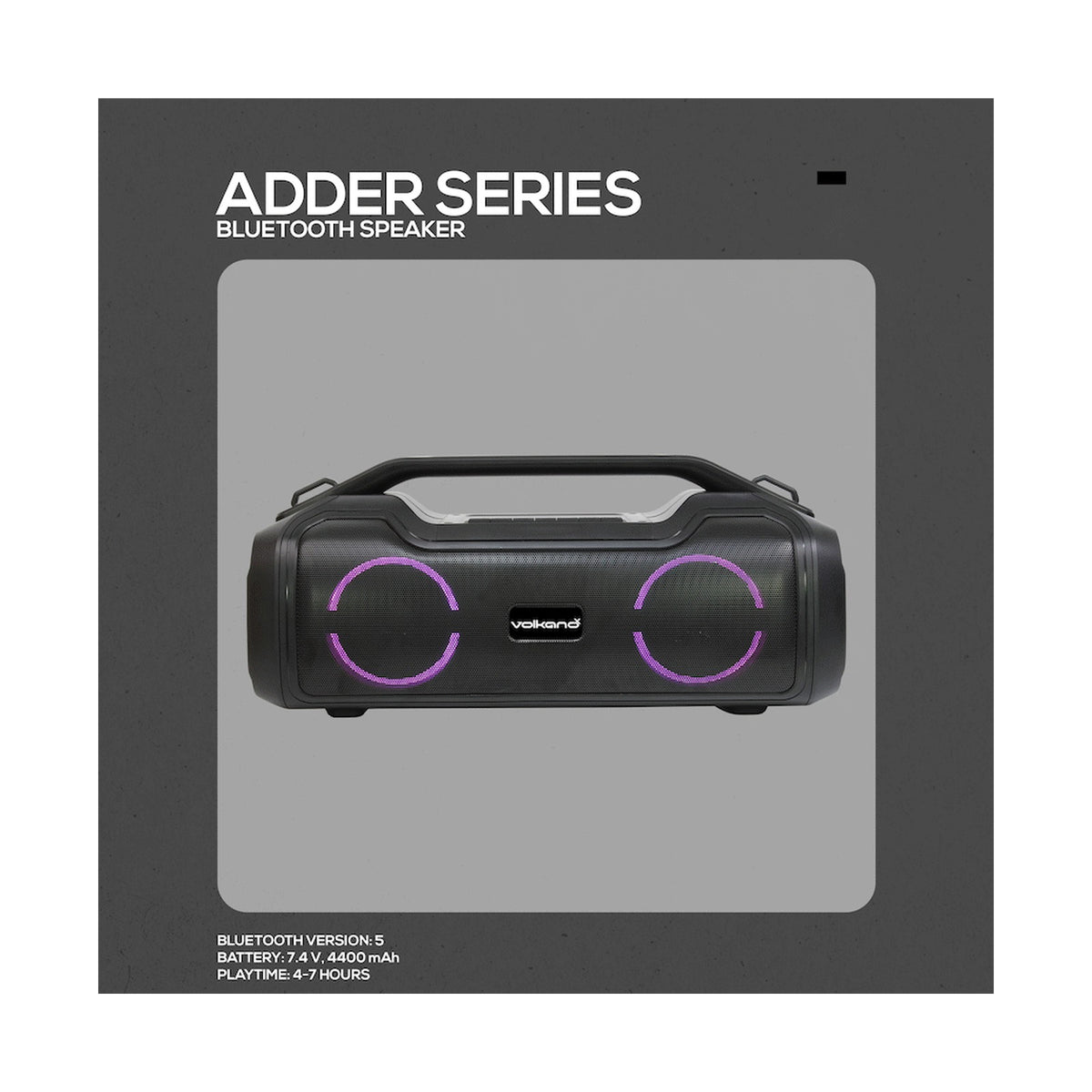 VolkanoX Adder Series Bluetooth Speaker - Black