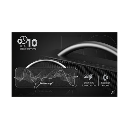 VolkanoX VXS200 Portable Bluetooth Speaker - Black