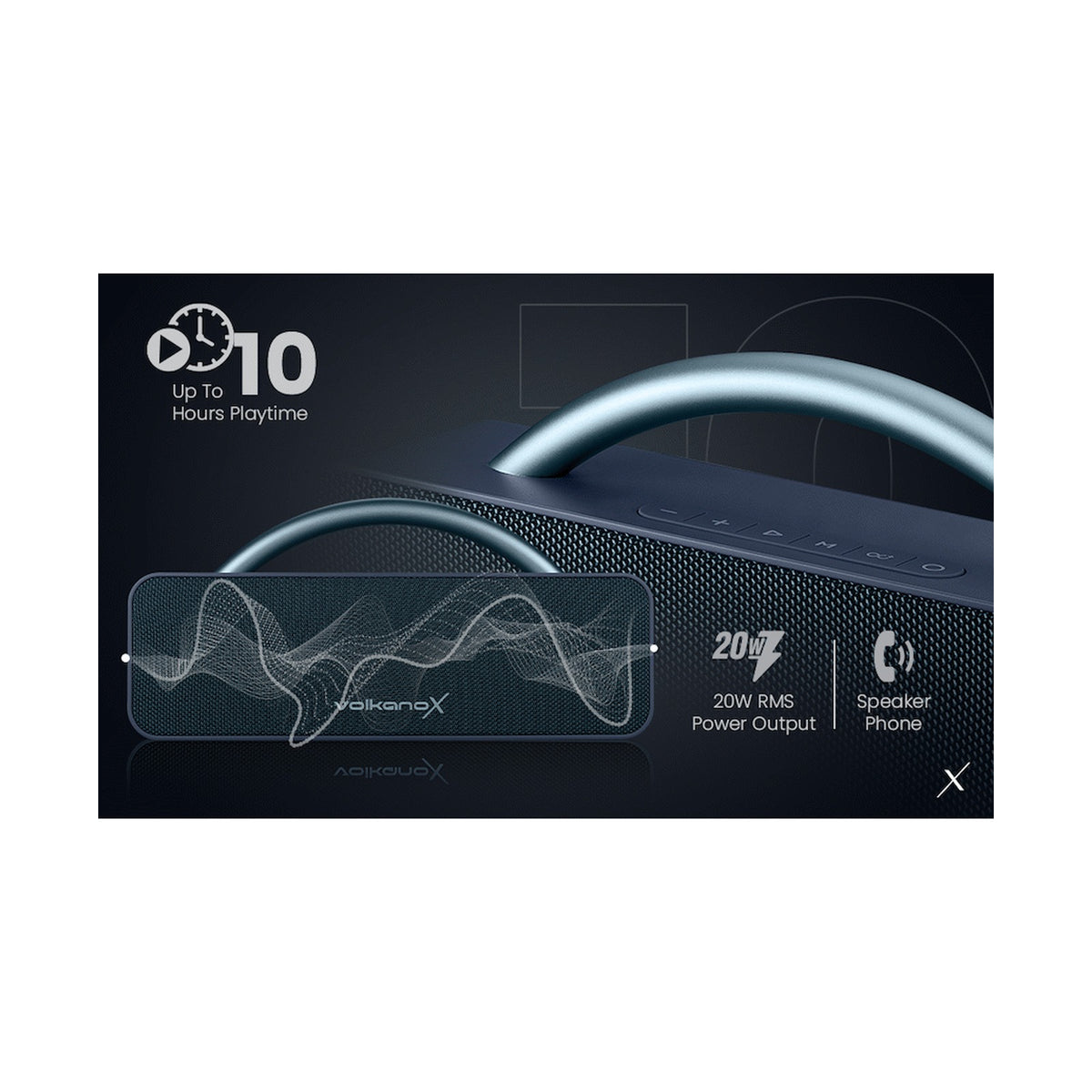 Volkano X VXS200 Portable Bluetooth Speaker  - Blue