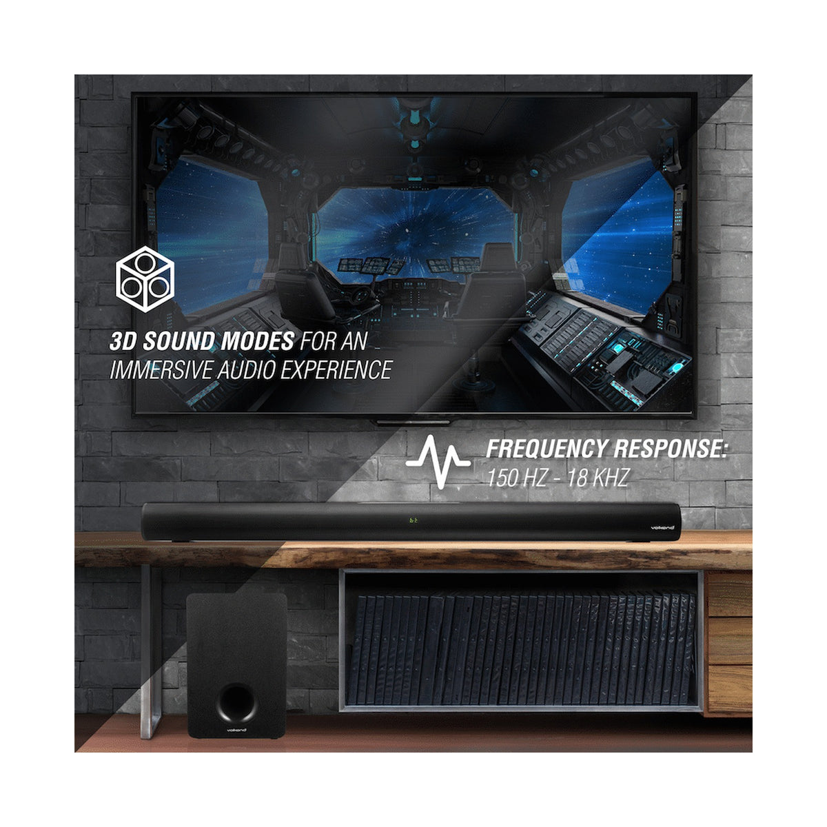 VolkanoX Hypersonic Series 120w 2.1 Soundbar