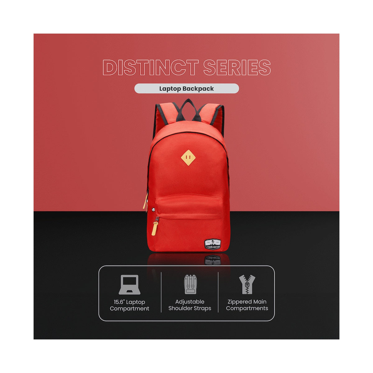 Volkano Distinct 15.6" Laptop Backpack - Red