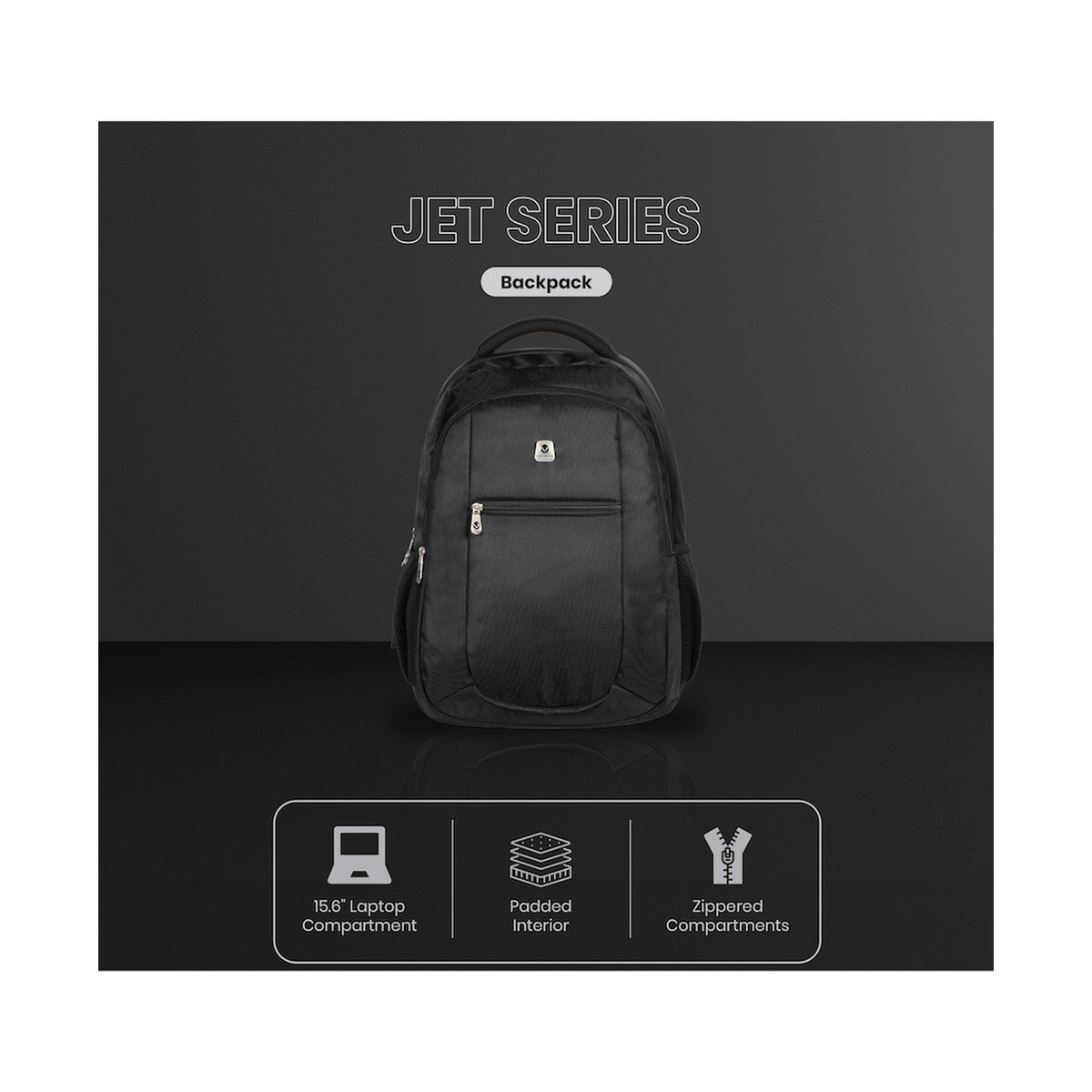 Volkano Jet Backpack 15.6" - Black
