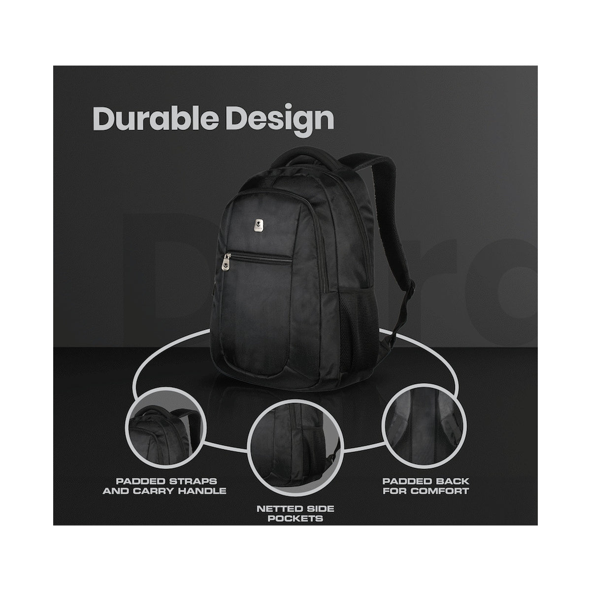 Volkano Jet Backpack 15.6" - Black