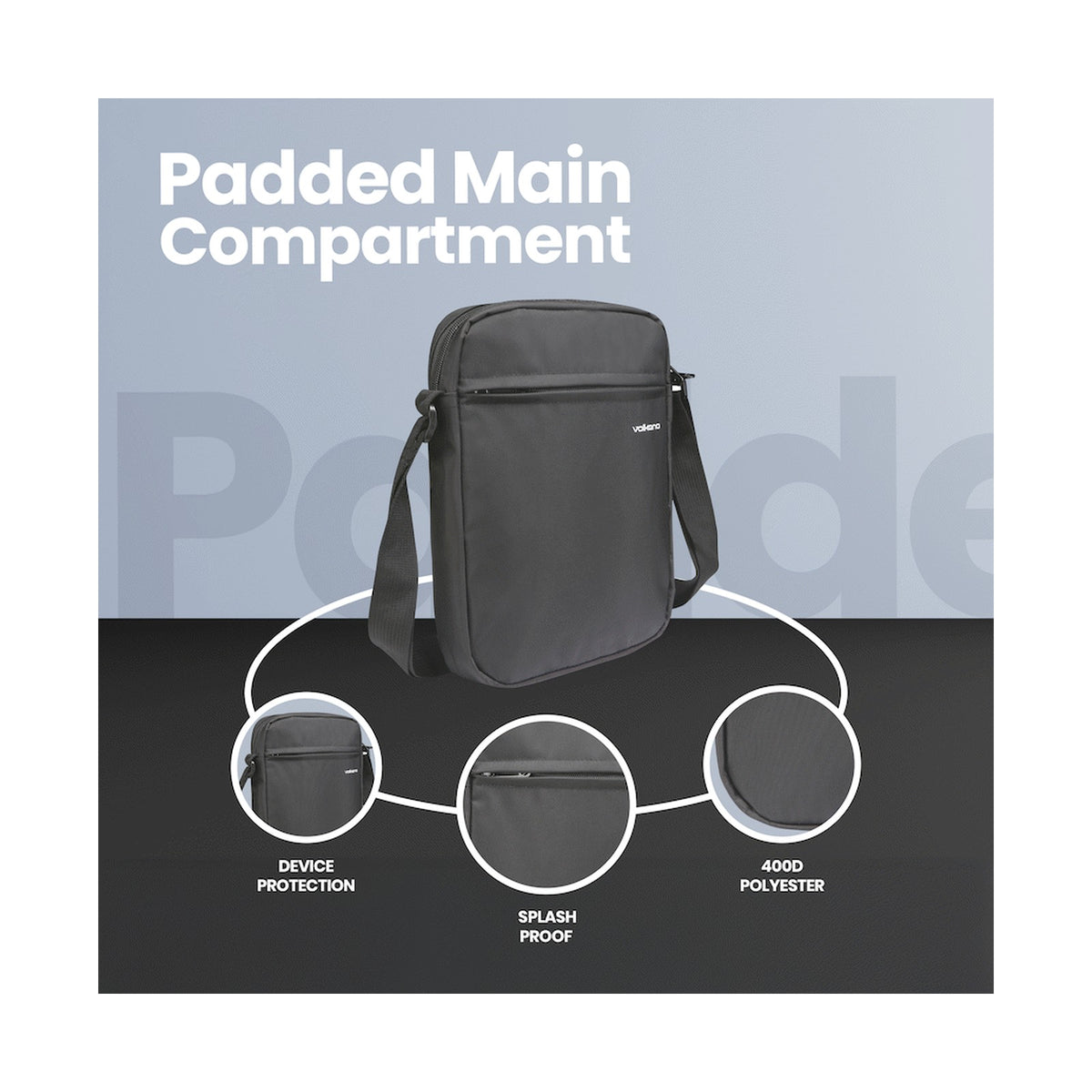 Volkano Tablet Bag Sloe Series 10.1" - Black