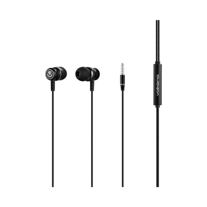 Volkano Earphones with Mic - STANNIC SERIES - Black