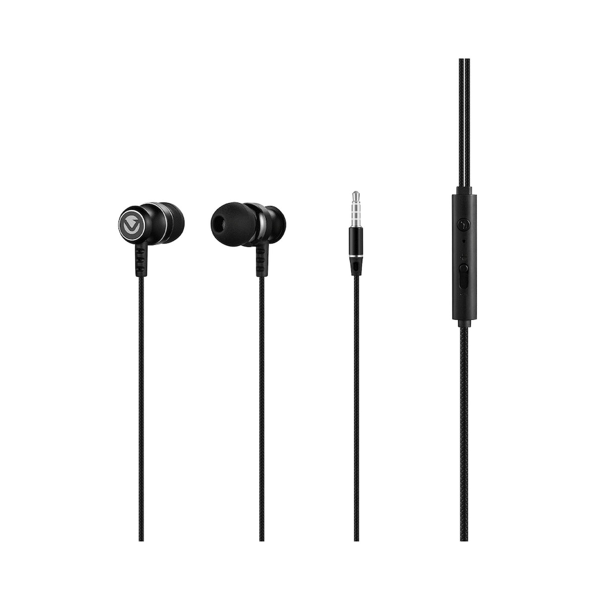 Volkano Earphones with Mic - STANNIC SERIES - Black