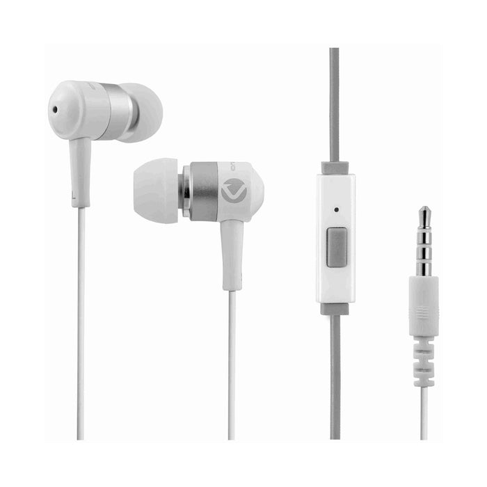 Volkano Earphones with Mic - Stannic Series - White