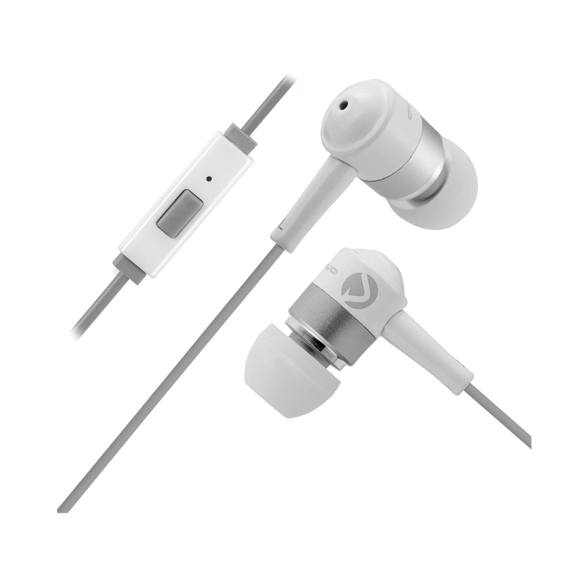 Volkano Earphones with Mic - Stannic Series - White