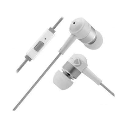 Volkano Earphones with Mic - Stannic Series - White