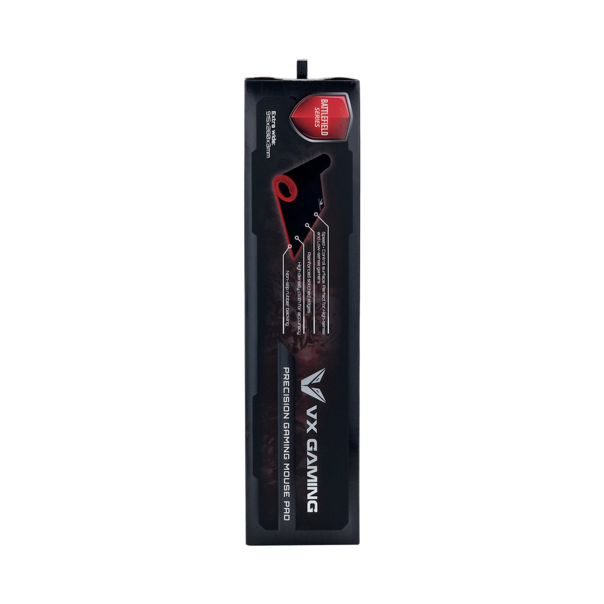 VX Gaming Battlefield Series Gaming Mousepad - Extra Wide Oversized - Black/Red - 915mm