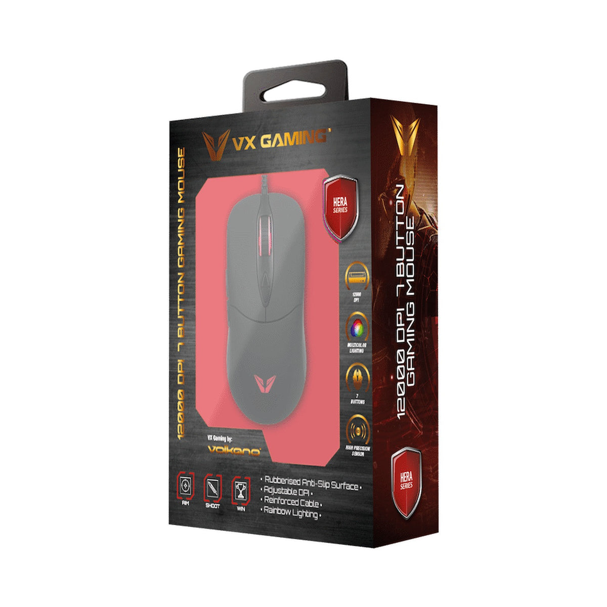VX Gaming Hera Series 12000DPI 7-Button Gaming Mouse