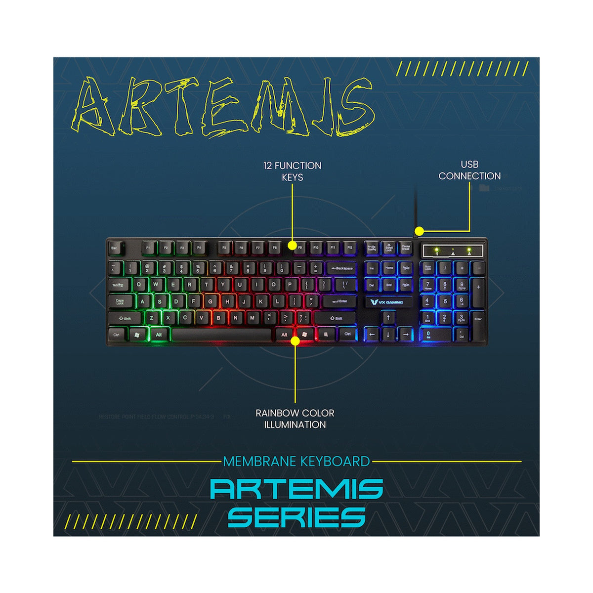 VX Gaming Artemis series 3-in-1 Combo KB, Mouse, Mousepad