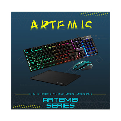 VX Gaming Artemis series 3-in-1 Combo KB, Mouse, Mousepad