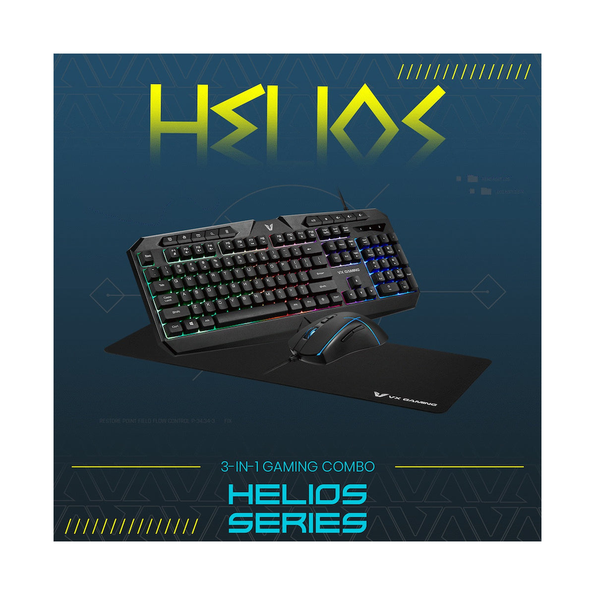 VX Gaming Helios Series 3-in-1 Gaming Combo