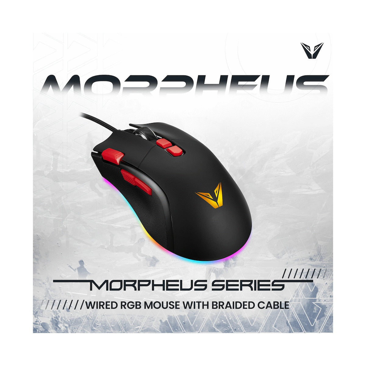 VX Gaming Morpheus Series Wired RGB Mouse with Braided Cable