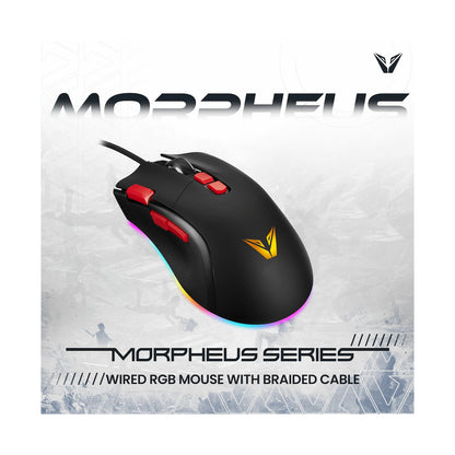 VX Gaming Morpheus Series Wired RGB Mouse with Braided Cable