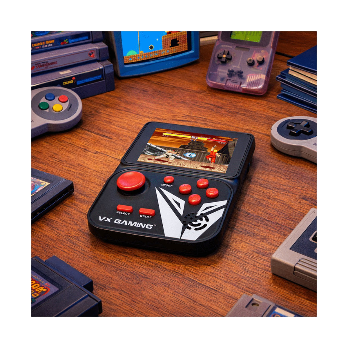 VX Gaming Nostalgia Series Handheld Retro Game Station with 4gb Micro SD - Black