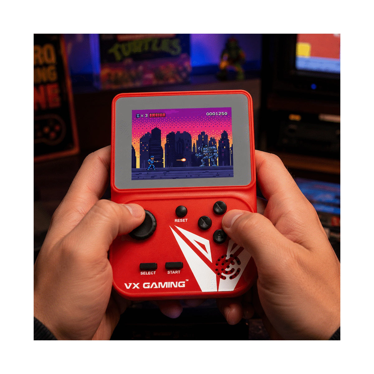 VX Gaming Nostalgia Series Handheld Retro Game Station with 4gb Micro SD - Red