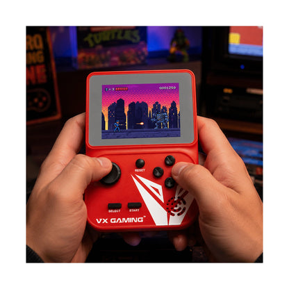 VX Gaming Nostalgia Series Handheld Retro Game Station with 4gb Micro SD - Red