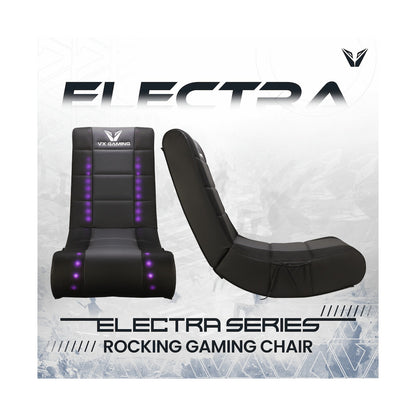 VX Gaming Electra Series Rocking Gaming Chair with LED lights