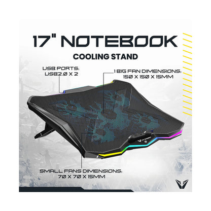 VX Gaming Boreas Series 5-Fan 17" Notebook Cooling Stand