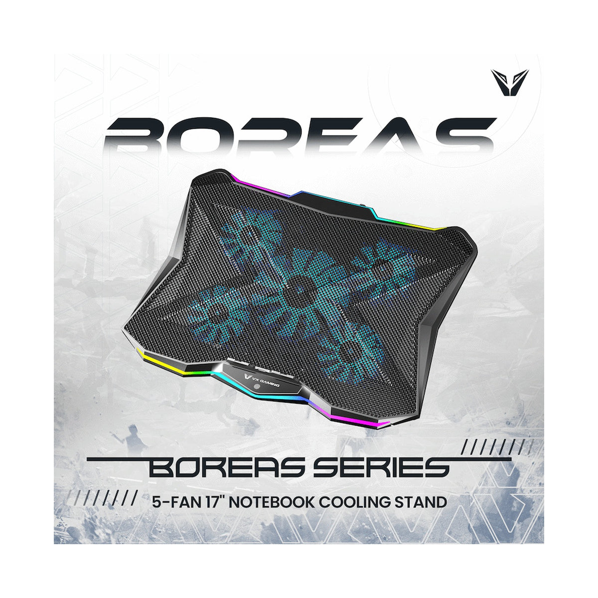 VX Gaming Boreas Series 5-Fan 17" Notebook Cooling Stand