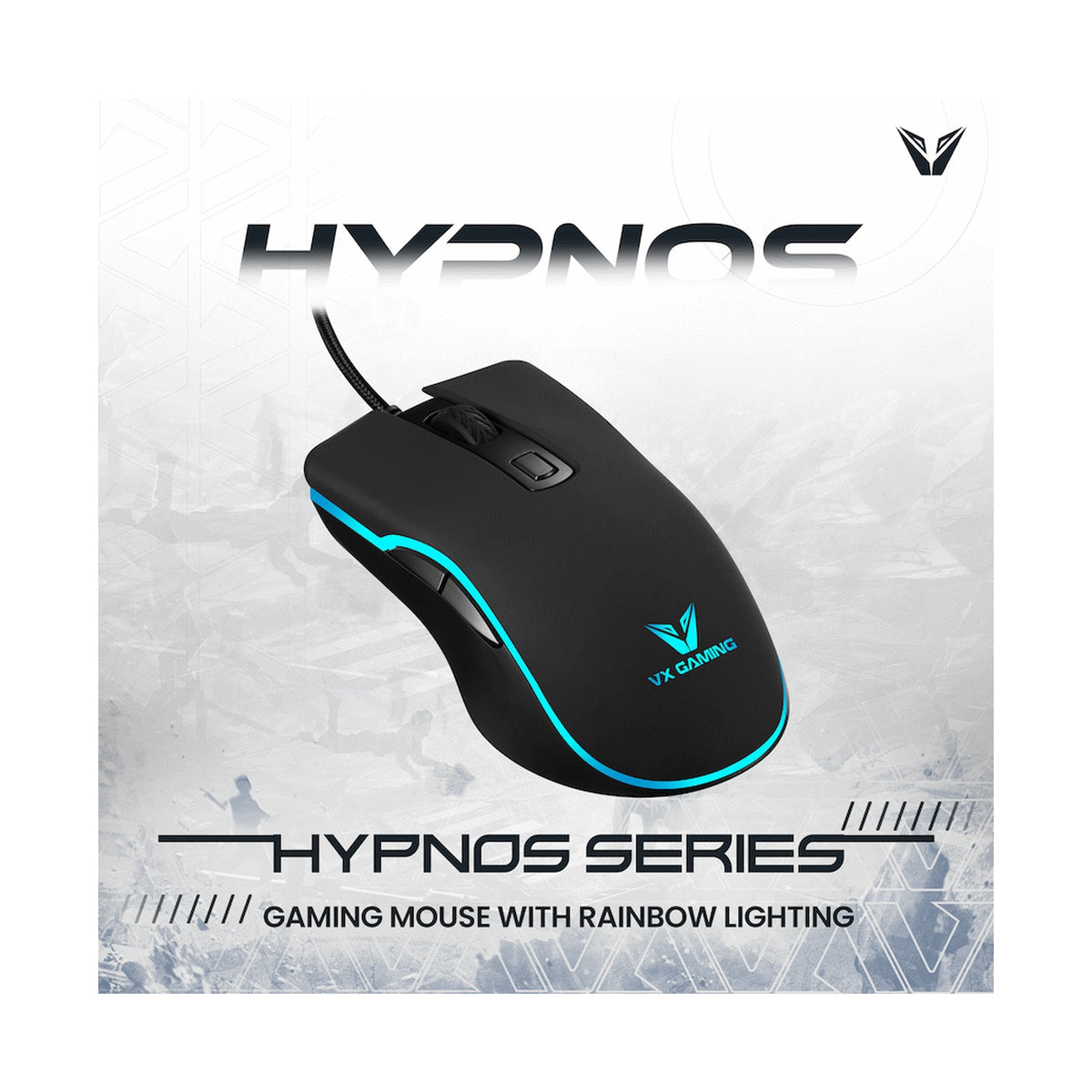 VX Gaming Hypnos Series Gaming Mouse with Rainbow Lighting