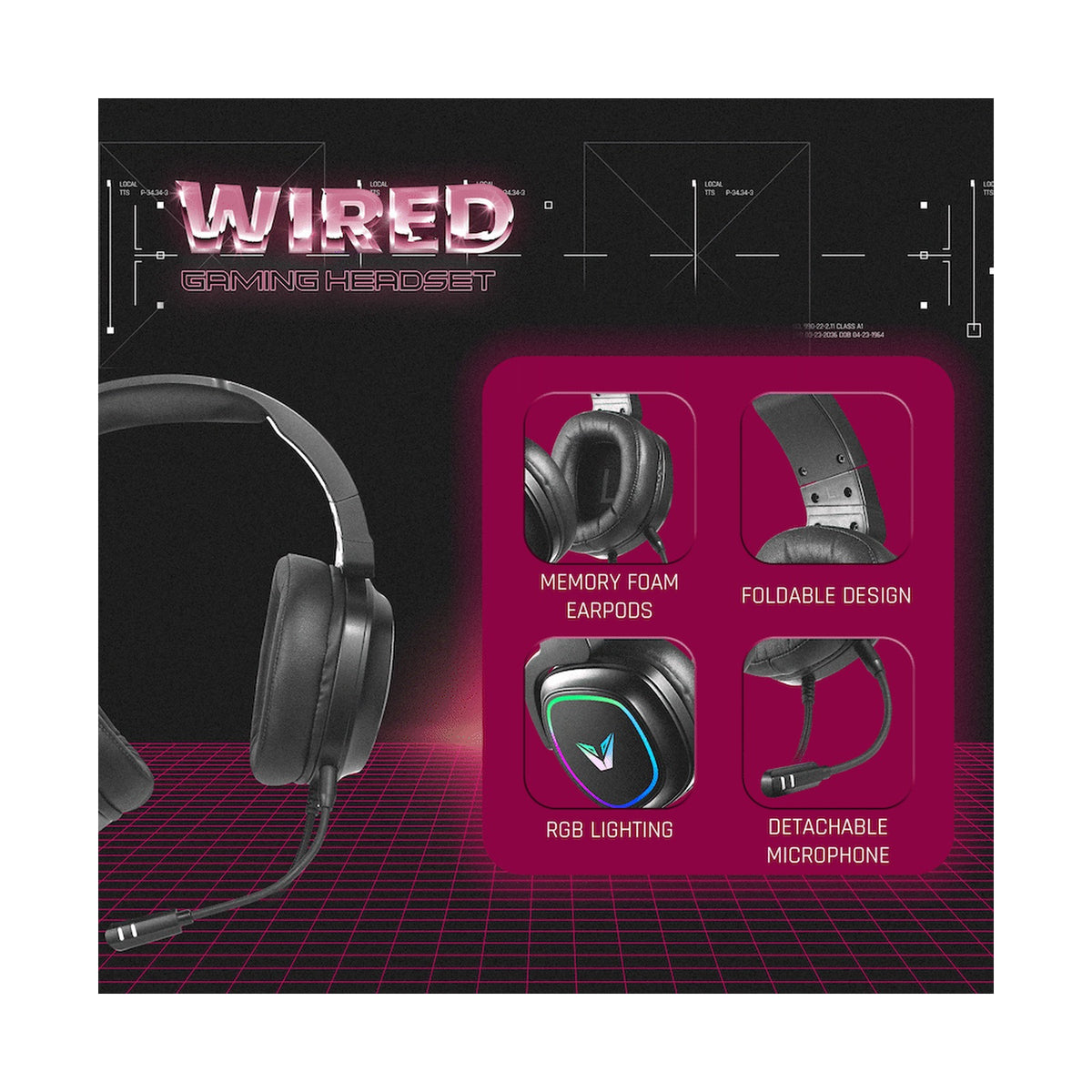 VX Gaming Maverick series Gaming Headset RGB