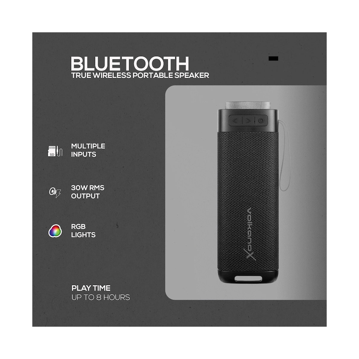 VolkanoX S500 Portable Bluetooth Speaker
