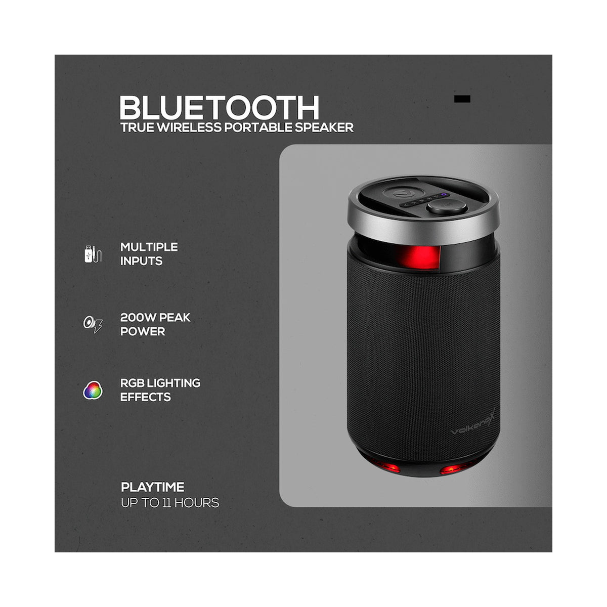 VolkanoX S800 Portable Bluetooth Party Speaker