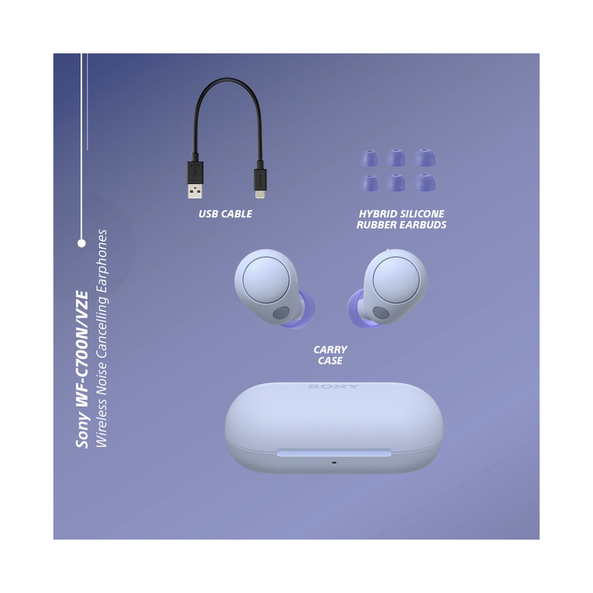 Sony WF-C700N (Violet) True Wireless Earbuds
