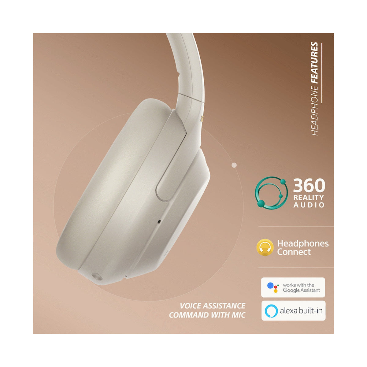 Sony WH-1000XM4 (Silver) Noise-Cancelling BT Headphones