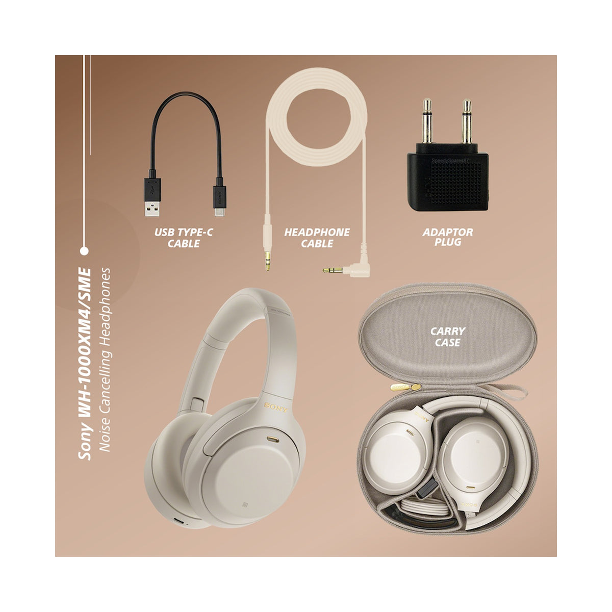 Sony WH-1000XM4 (Silver) Noise-Cancelling BT Headphones