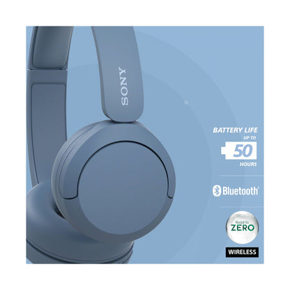 Sony WH-CH520 (Blue) Bluetooth On-Ear Headphones