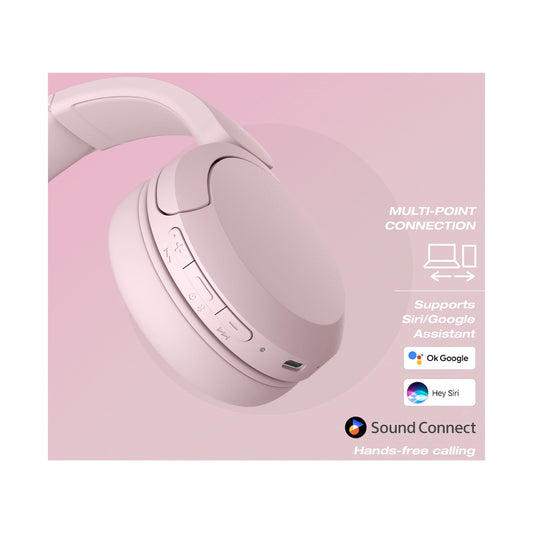 Sony WH-CH520 (Pink) Bluetooth On-Ear Headphones