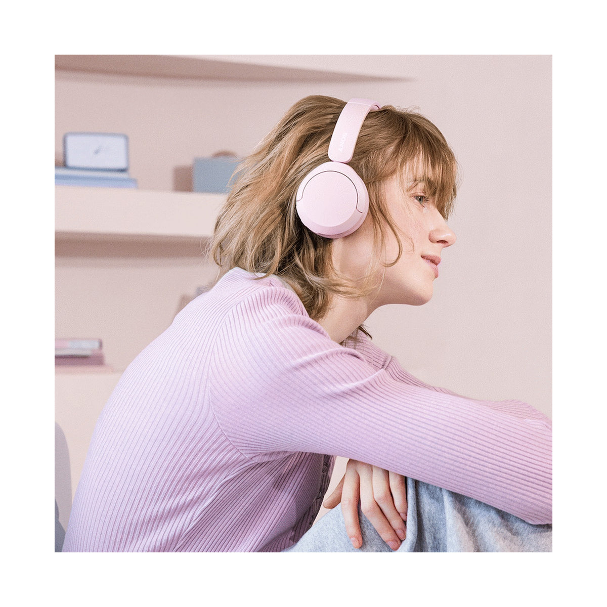 Sony WH-CH520 (Pink) Bluetooth On-Ear Headphones