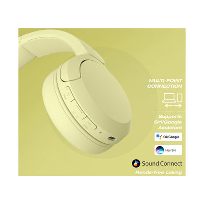 Sony WH-CH520 (Yellow) Bluetooth On-Ear Headphones