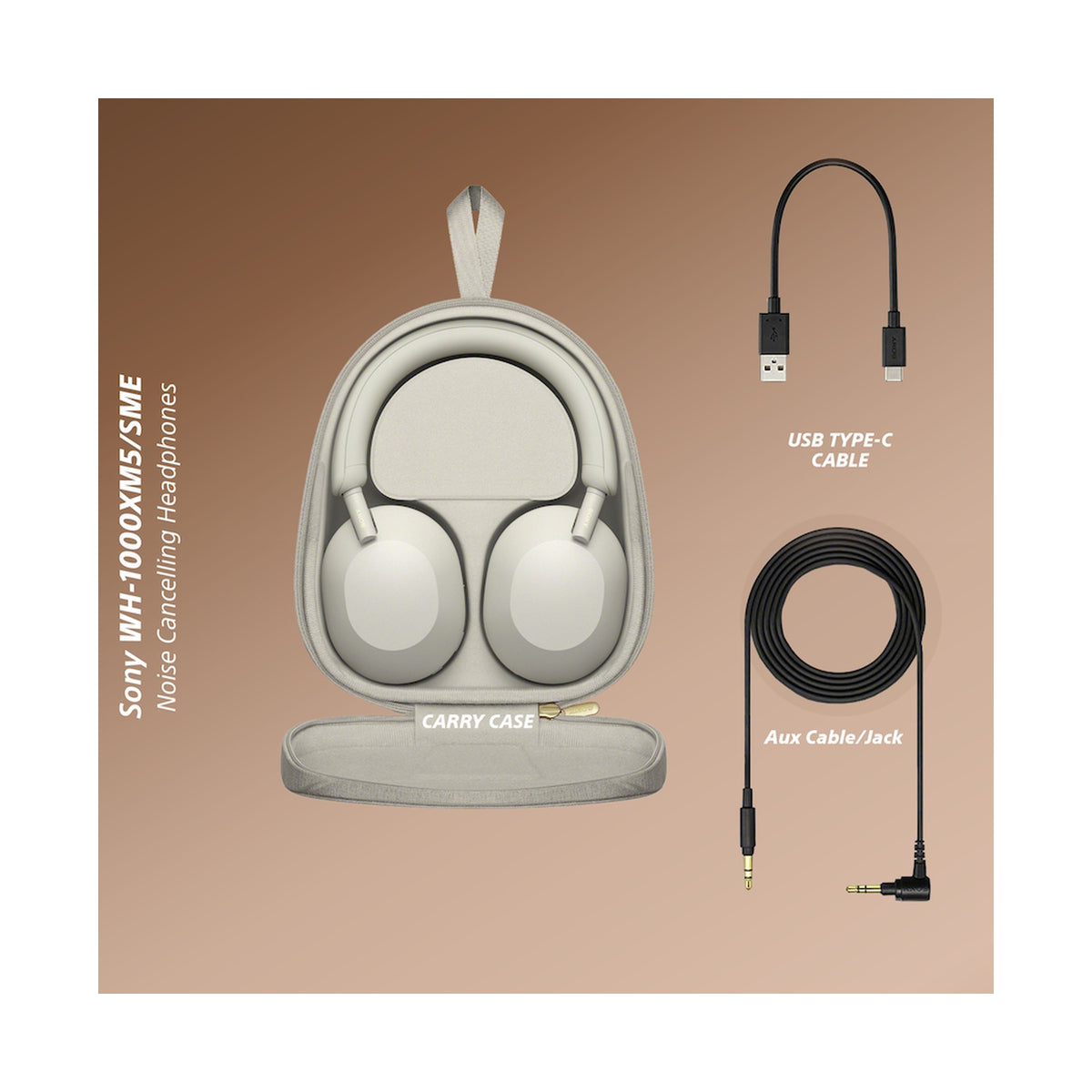 Sony WH1000XM5 (Silver) Noise-Cancelling BT Headphones