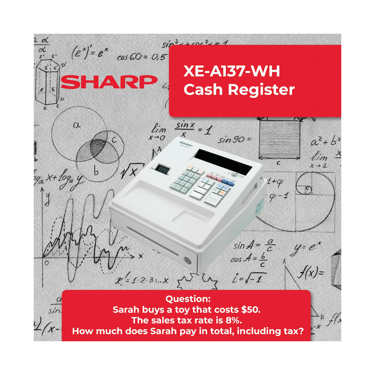 Sharp XE-A137-WH Cash register