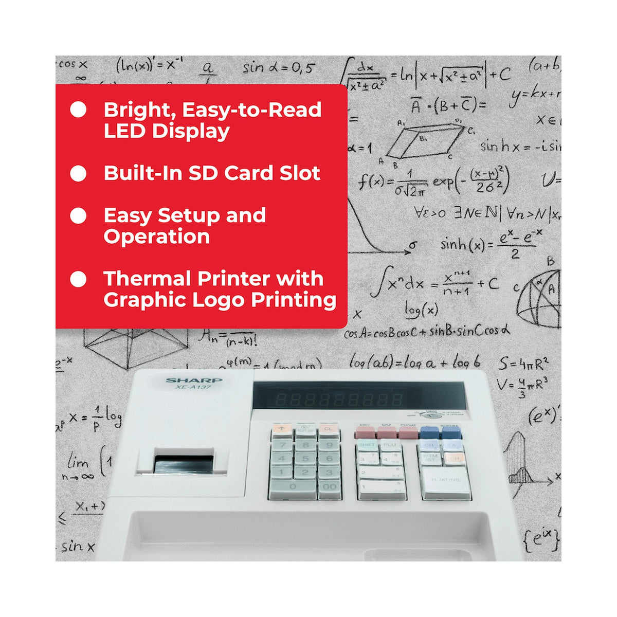 Sharp XE-A137-WH Cash register