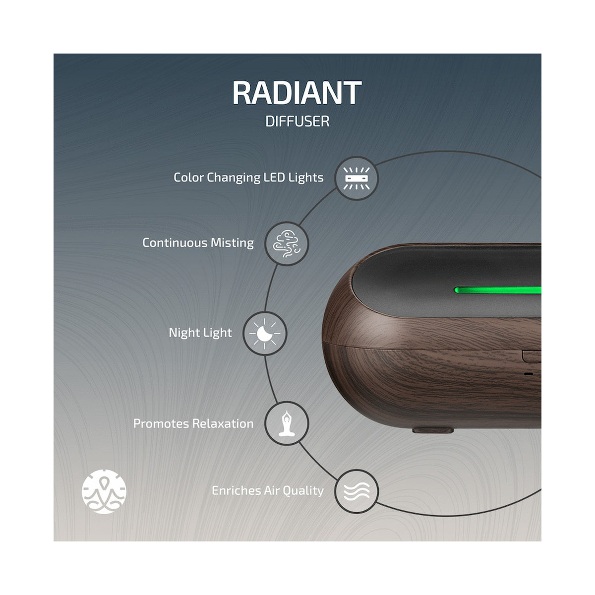 Zen Radiant Diffuser - Dark Wood